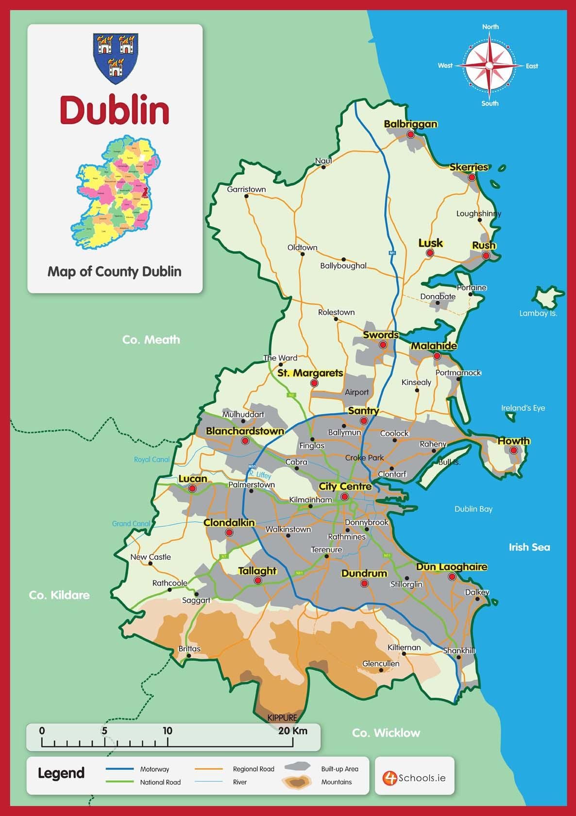 แผนที่ของดับลินเขต