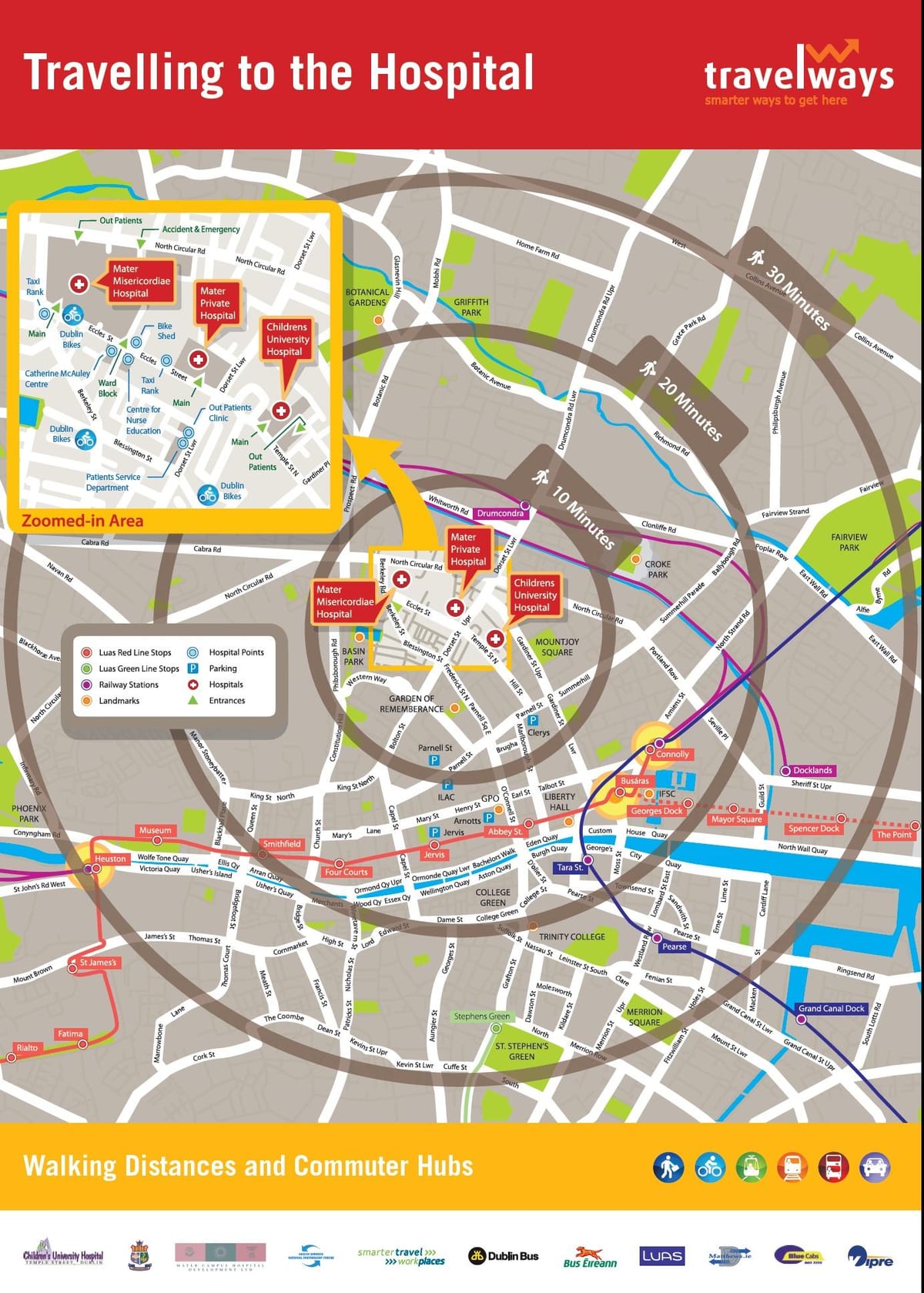 เนี่ยโรงพยาบาลแผนที่ดับลิน
