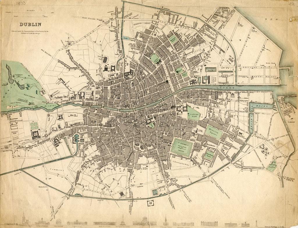 แผนที่ของดับลินใน 1916