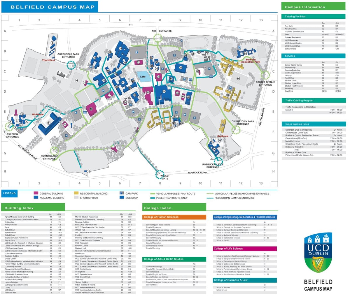 UCD ดับลินแผนที่