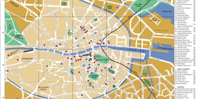 แผนที่ดับลินศูนย์กลางเมือง