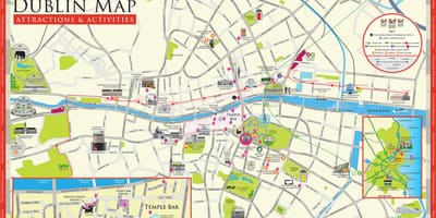 แผนที่ของดับลิน attractions