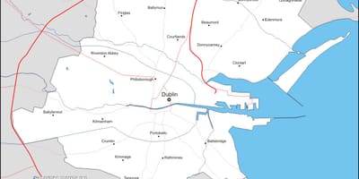 แผนที่ของดับลิน neighborhoods