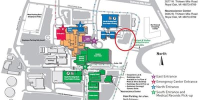 แผนที่ของ Beaumont โรงพยาบาล